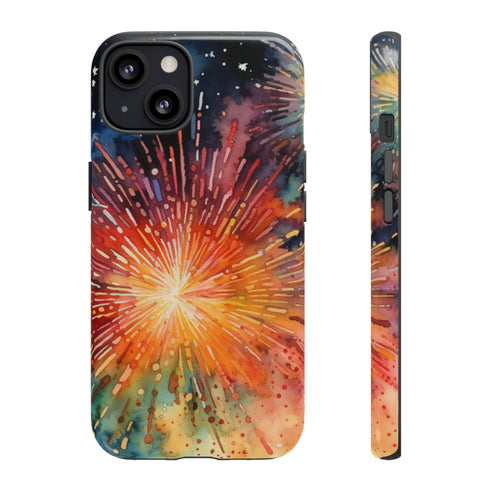 Summer Fireworks in Watercolor - Impact Resistant Phone Case